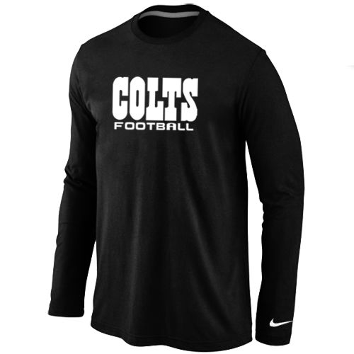 Nike Indianapolis Colts Authentic Font Long Sleeve NFL T-Shirt - Black